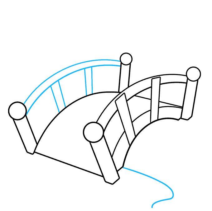 小桥流水怎么画