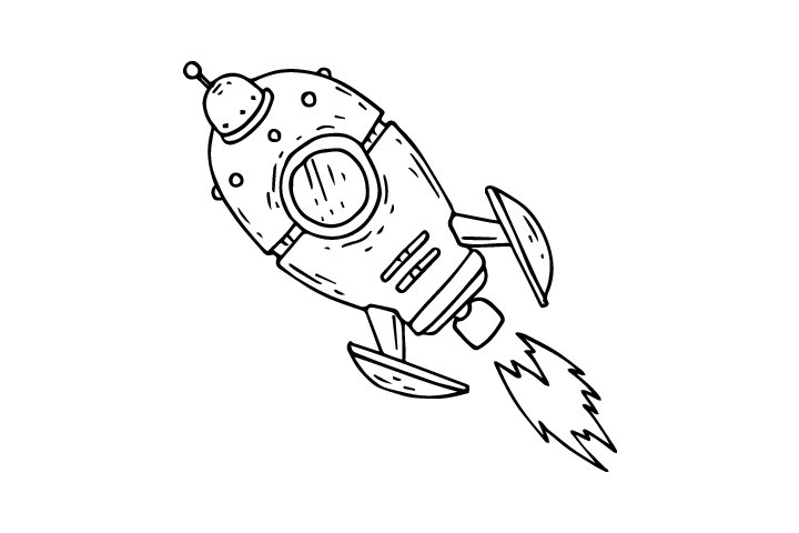 宇宙航天飞行器简笔画