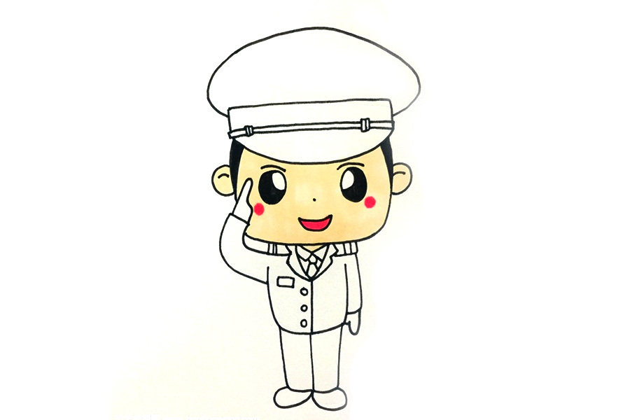 警察叔叔怎么画