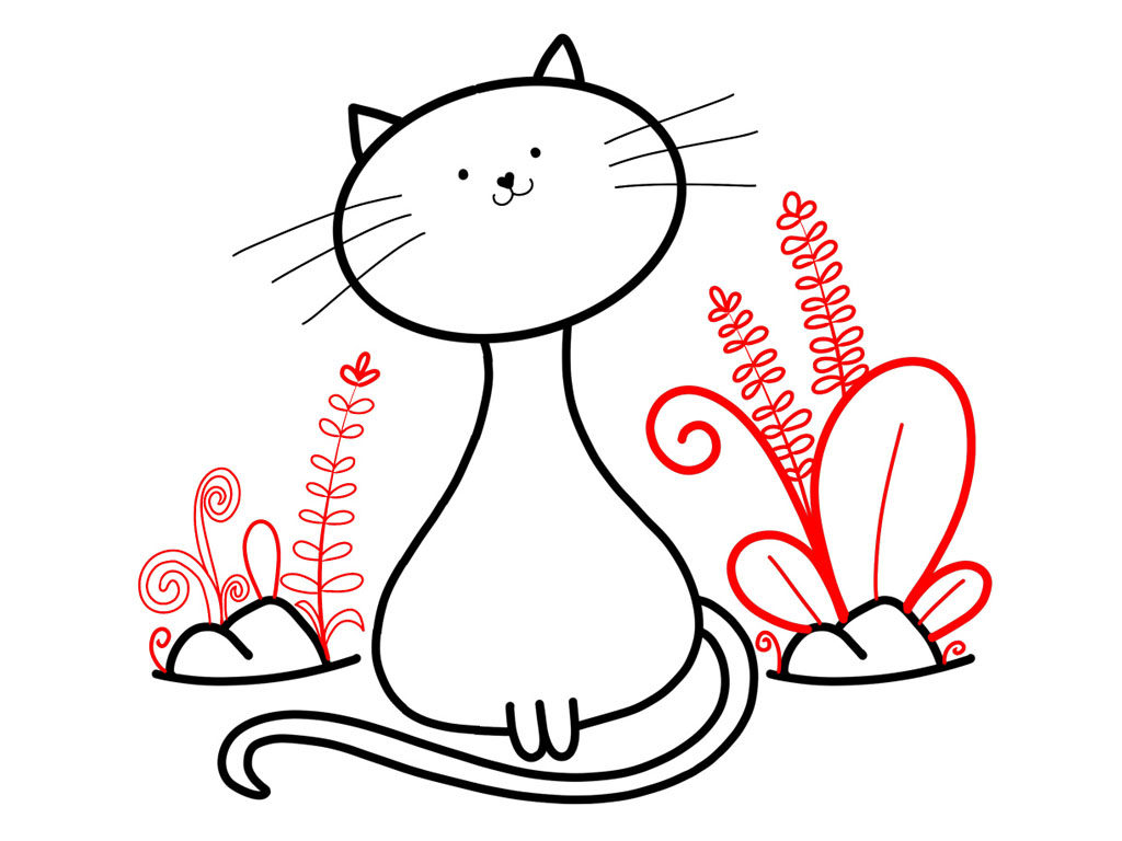 小猫咪简笔画画法教程