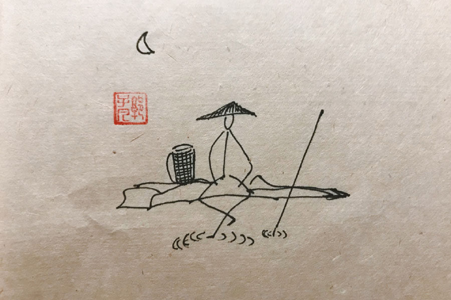 垂钓人物简笔画图片