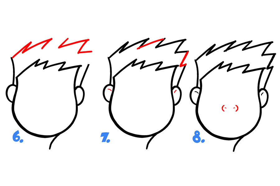 学画卡通面部表情：思考、计算