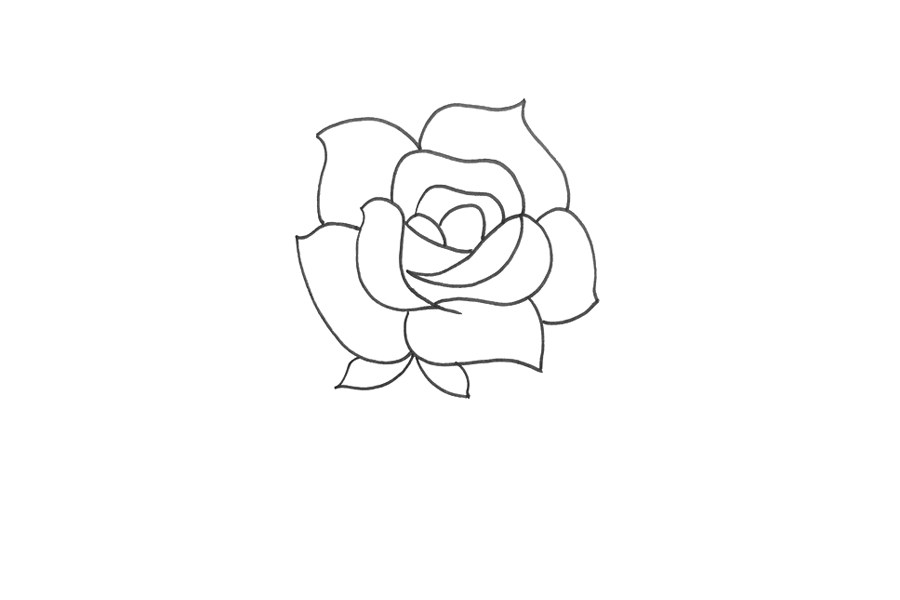 一步一步画玫瑰花简笔画