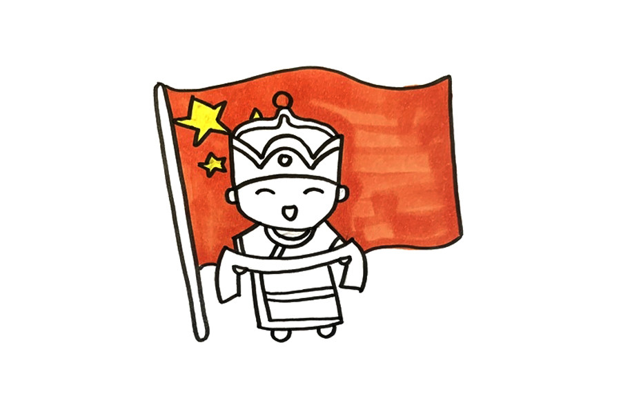 人物简笔画大全 少数民族人物简笔画
