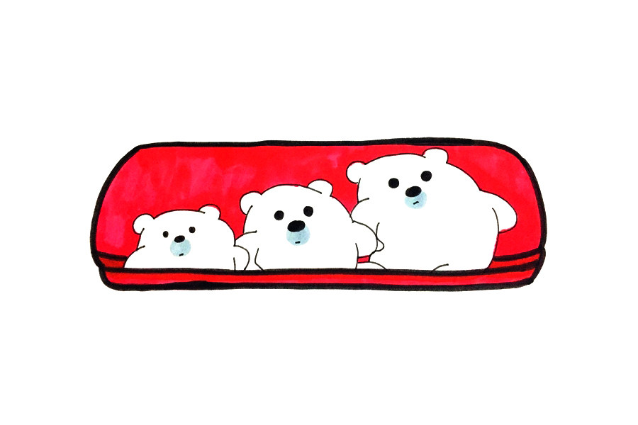 三只小熊文具盒怎么画