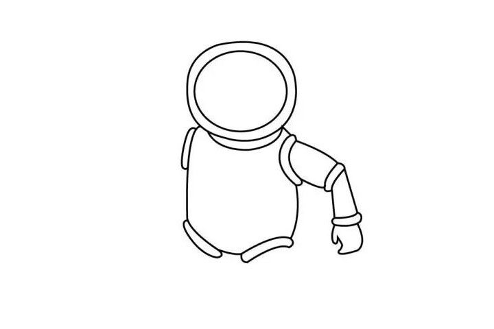 太空人简笔画画法步骤