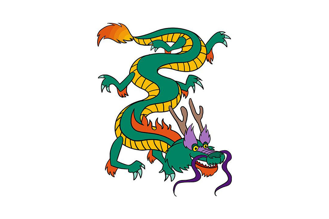 如何画腾飞的中国龙简笔画