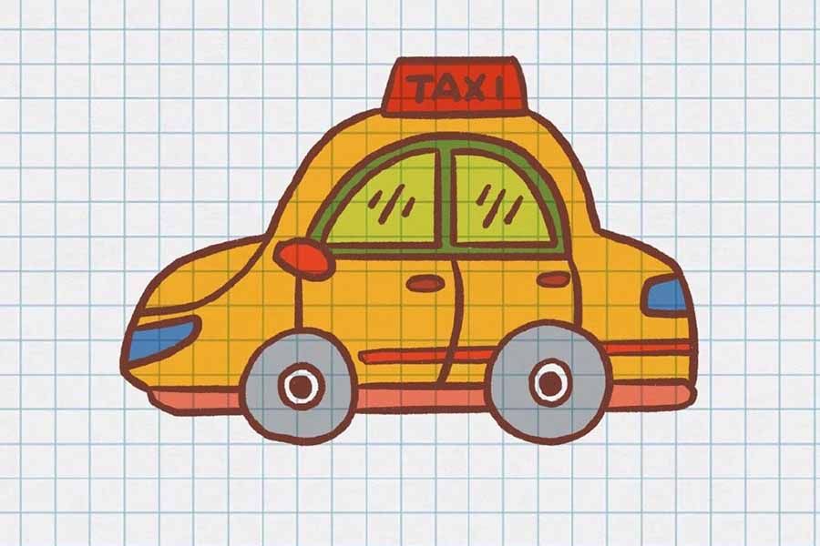 一组可爱漂亮的交通工具简笔画图片