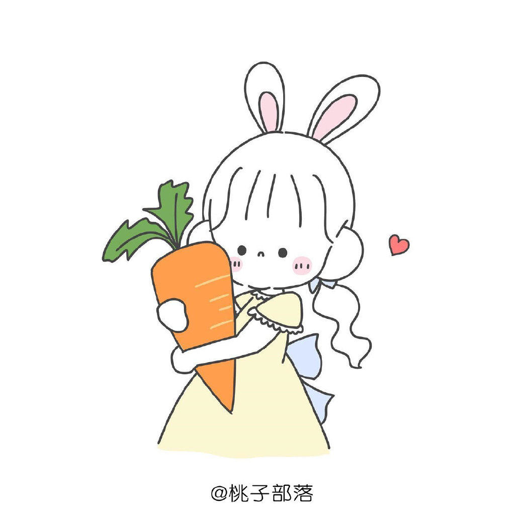 分享一组来自chama的简笔画，小姐姐的头发是不是太好画了
