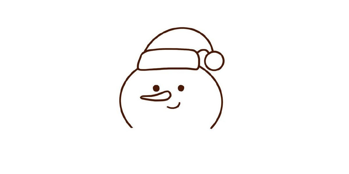 圣诞小雪人简笔画画法步骤