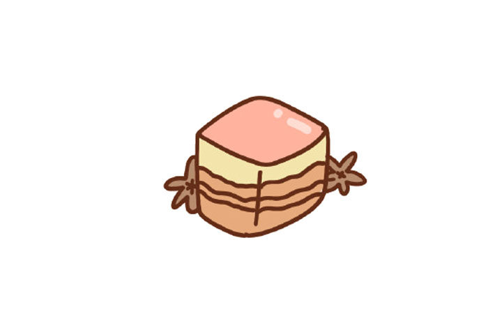 红烧肉怎么画