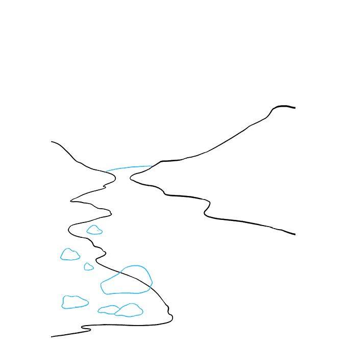 如何画一条河的简笔画