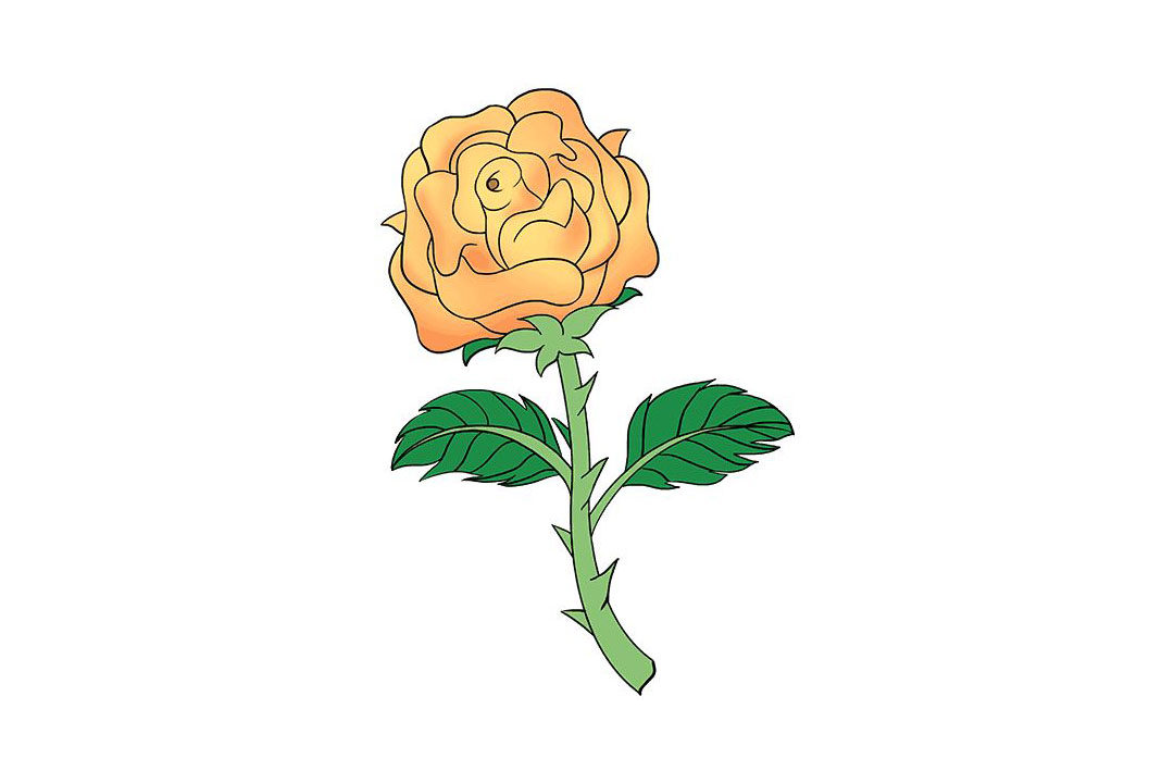 如何画一朵漂亮的玫瑰花