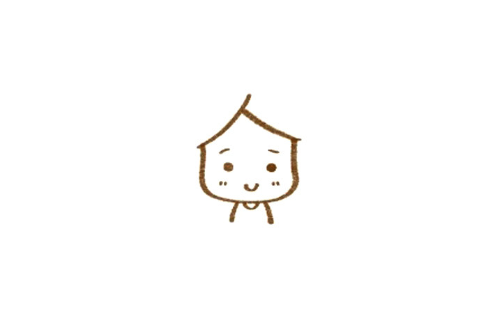 丸子头小女孩简笔画