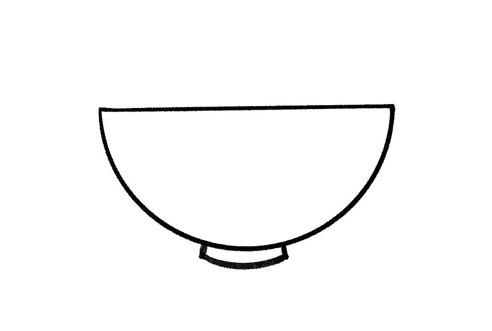 香喷喷的米饭简笔画画法步骤