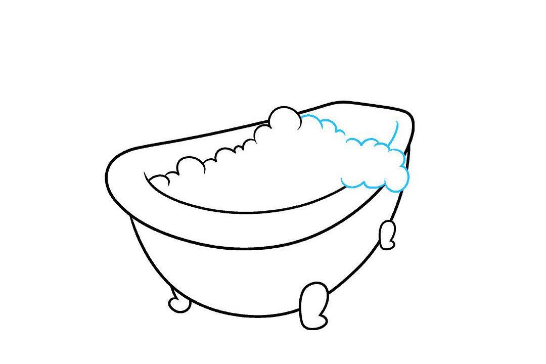 泡泡浴缸怎么画