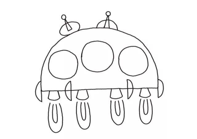外星飞船怎么画