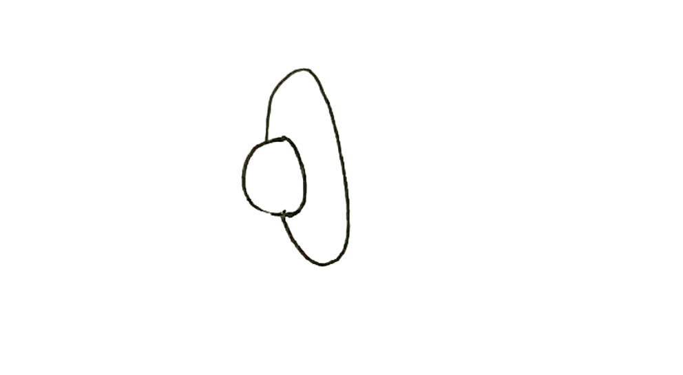 铜锣简笔画步骤详解