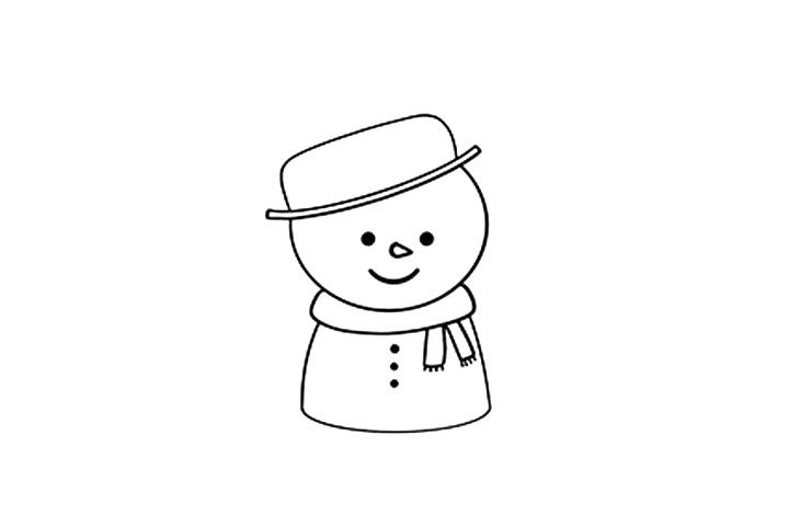 可爱雪人简笔画怎么画