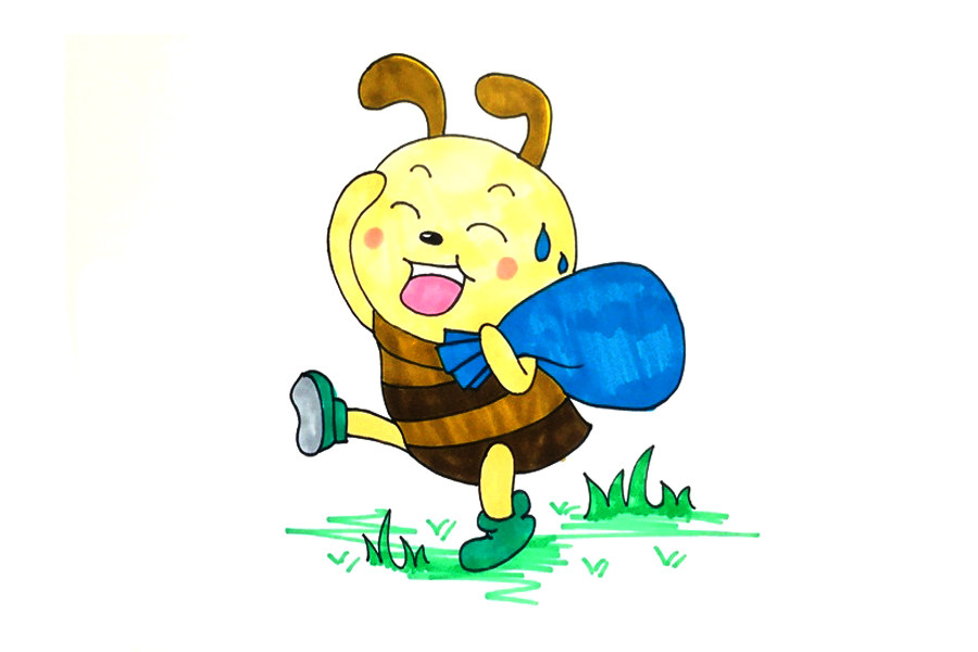 简笔画蚂蚁搬家怎么画