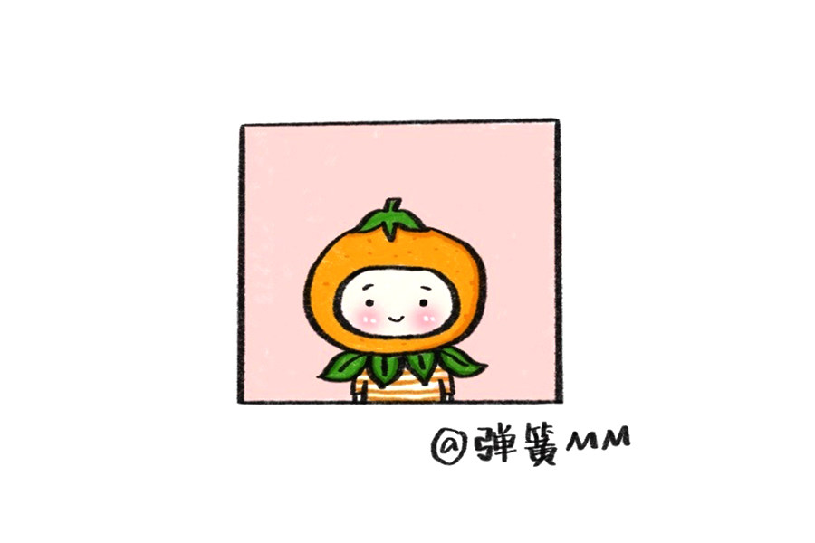 橘子宝宝简笔画画法步骤