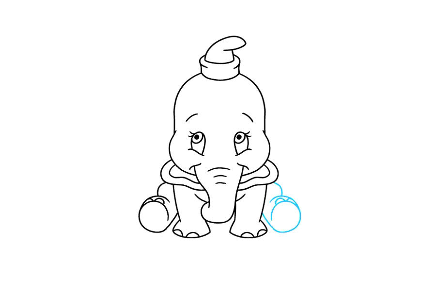 如何画小飞象简笔画步骤