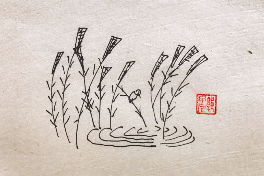 生机勃勃春天风景简笔画图片