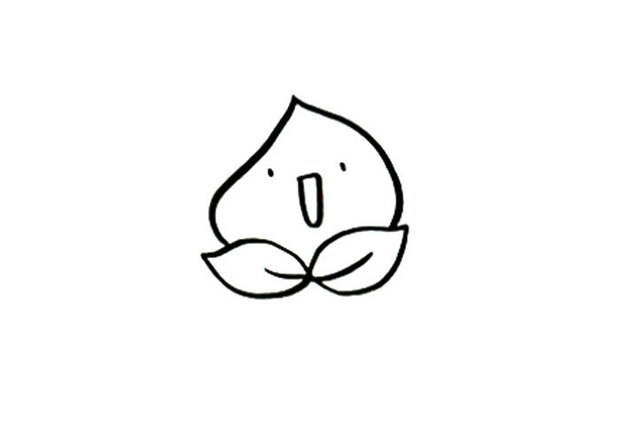 卡通桃子怎么画