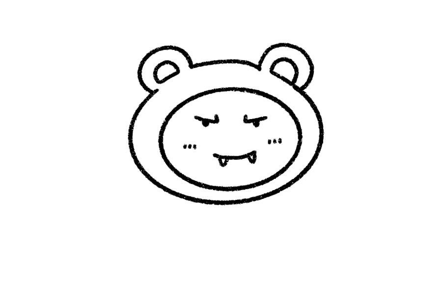 恐怖老妖婆简笔画画法步骤