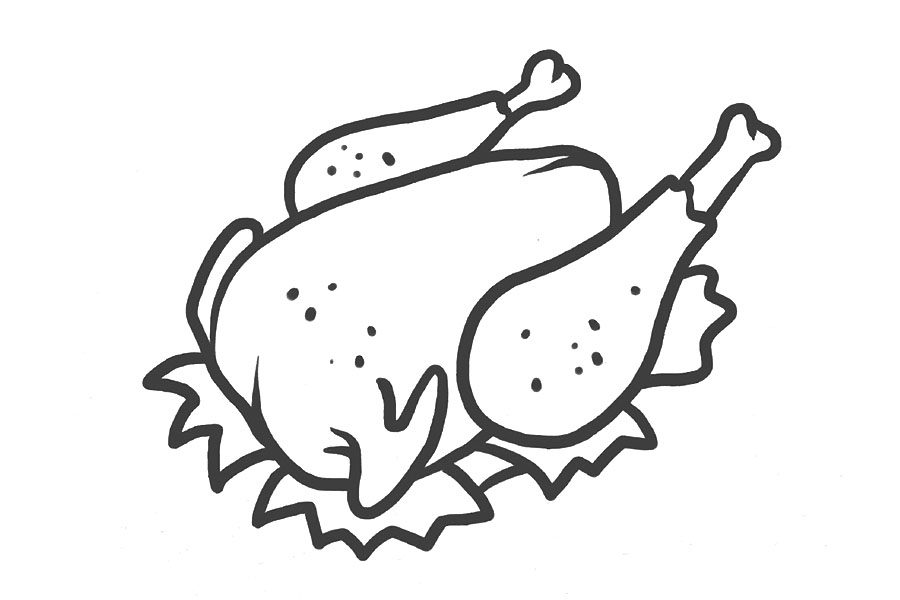 周末来一场愉快的BBQ吧！BBQ小物简笔画