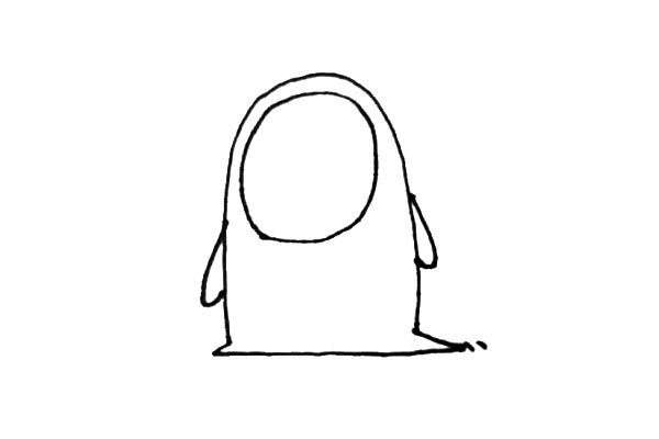 无脸男简笔画画法步骤