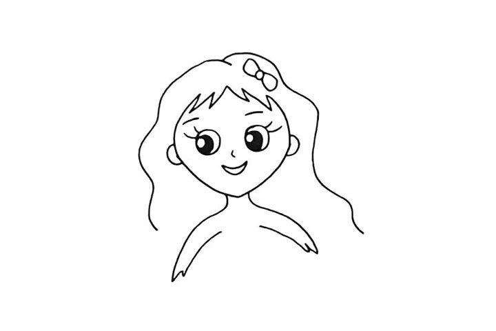 美人鱼简笔画画法教程