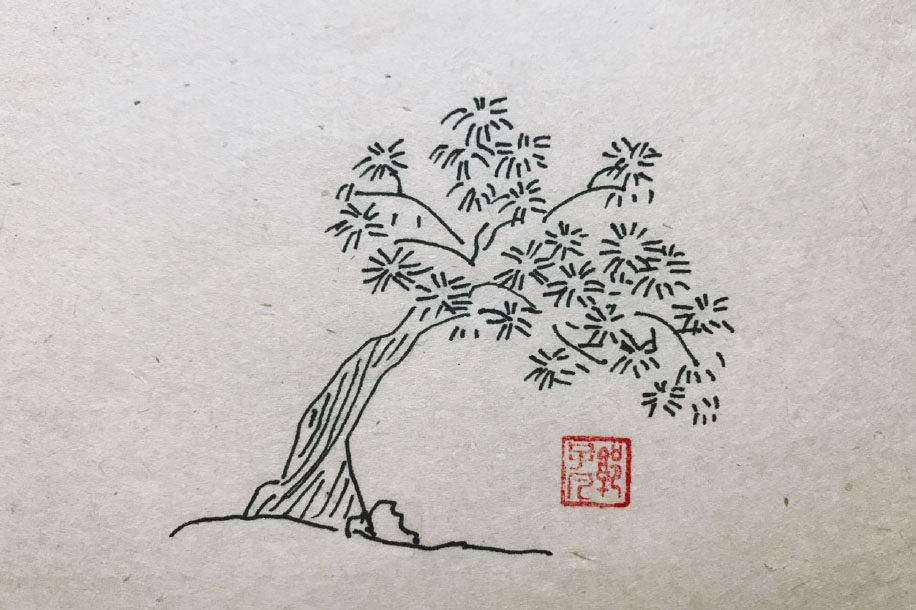 春天大树风景简笔画图片