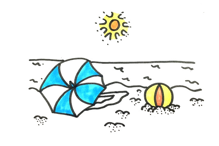 夏天怎么画
