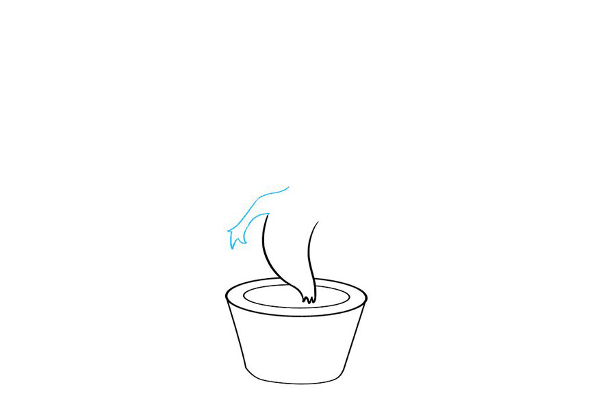 动漫盆栽简笔画画法步骤