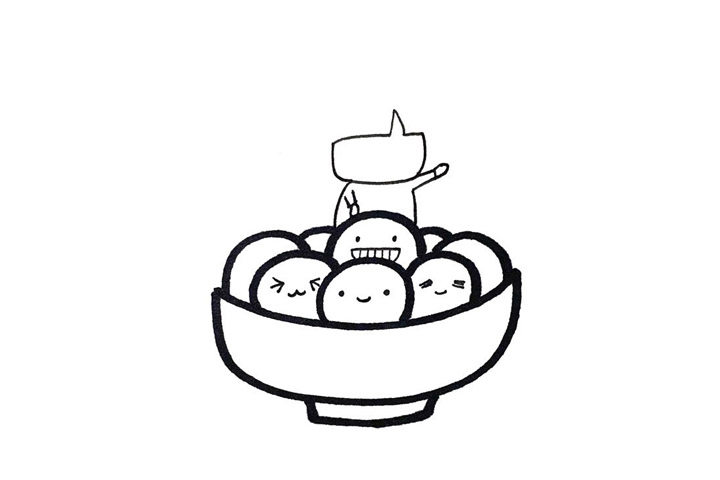 闹元宵简笔画画法步骤