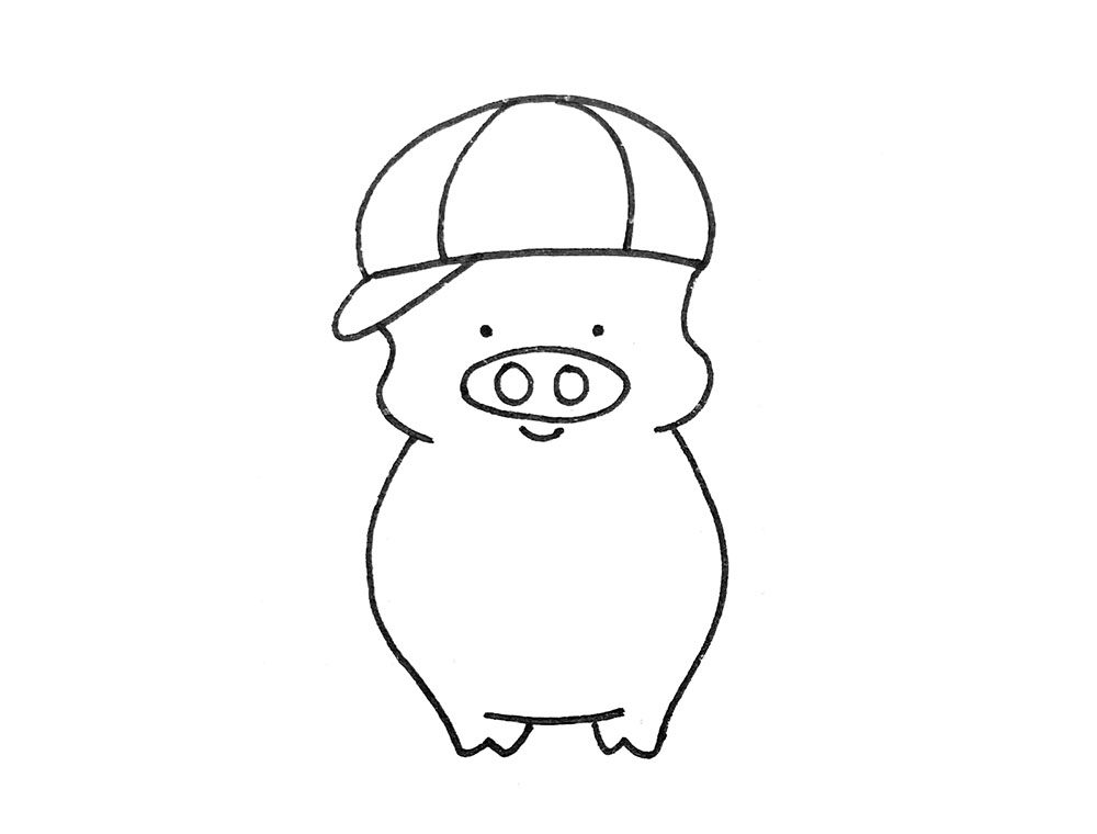 麦兜简笔画怎么画