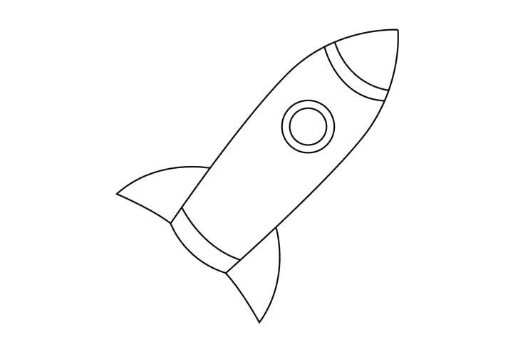 火箭简笔画画法教程