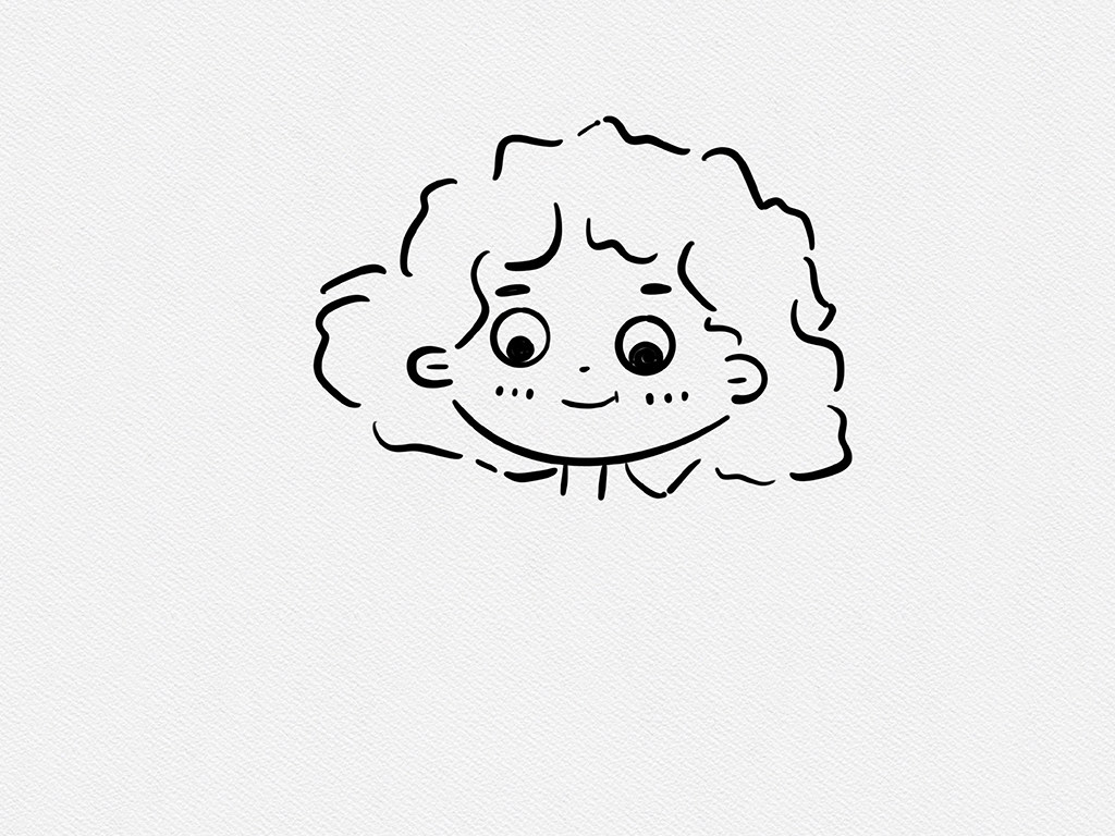 学画可爱小女孩简笔画