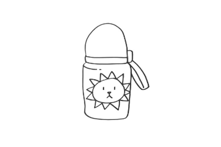 可爱保温杯怎么画