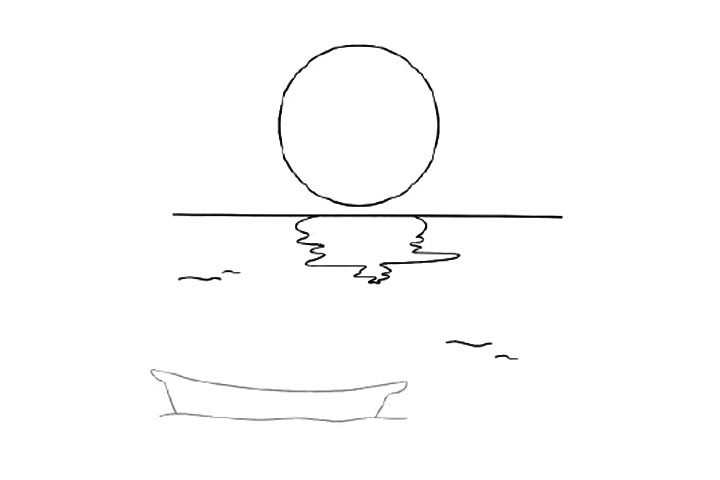 中秋赏月简笔画教程