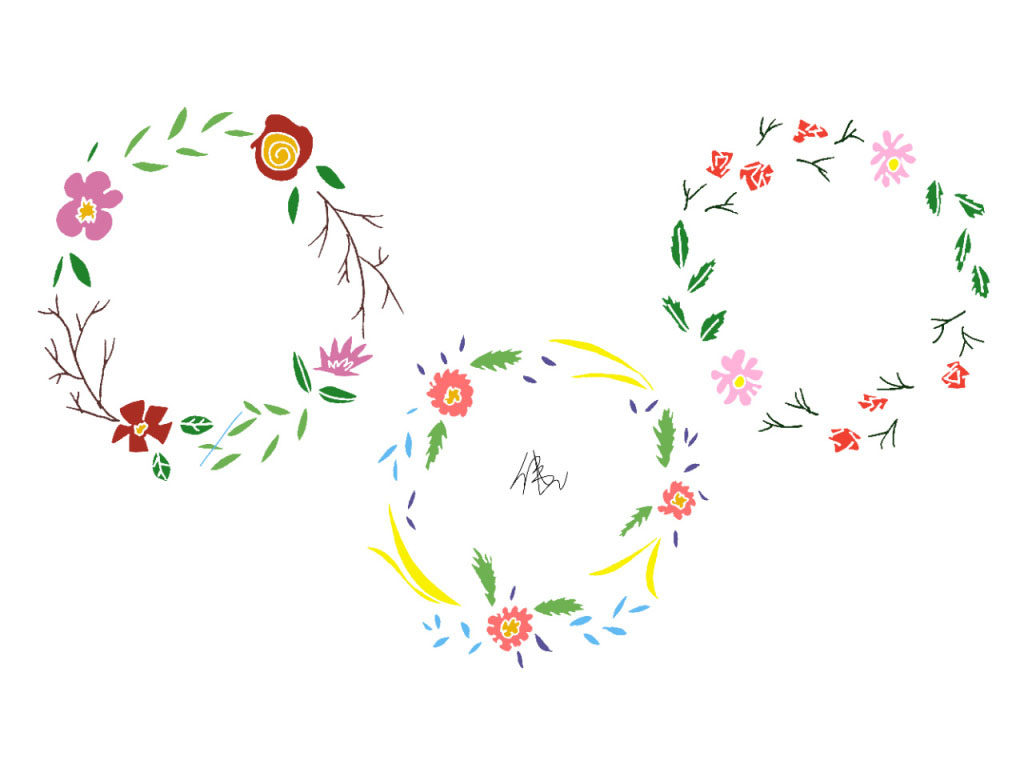 春天的感觉简笔画花环