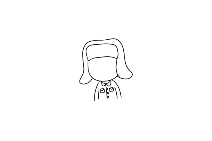 雷锋简笔画画法分解步骤