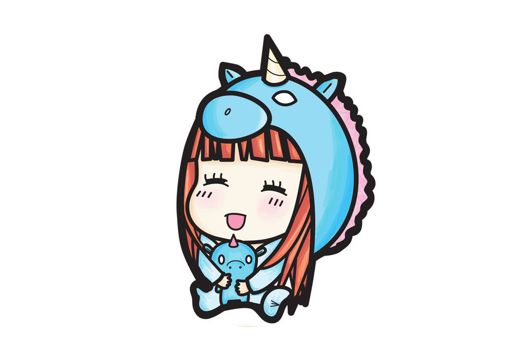 如何画可爱的卡通小女孩