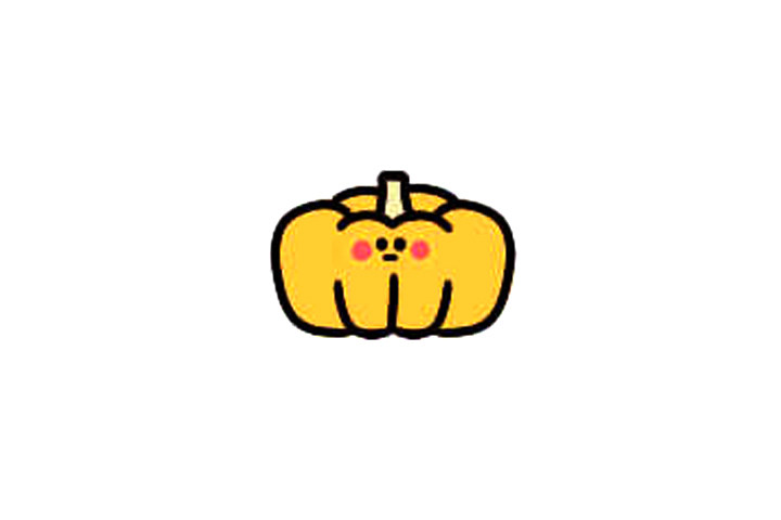 可爱的南瓜简笔画画法步骤