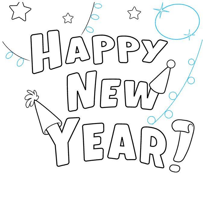 新年贺卡怎么画