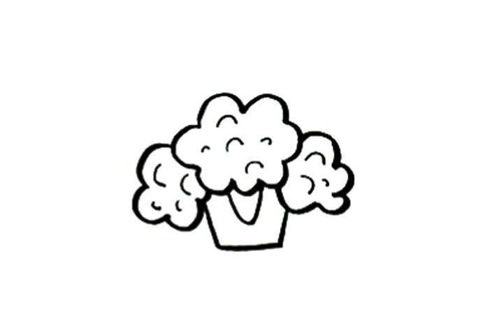 蔬菜简笔画大全 西蓝花简笔画画法