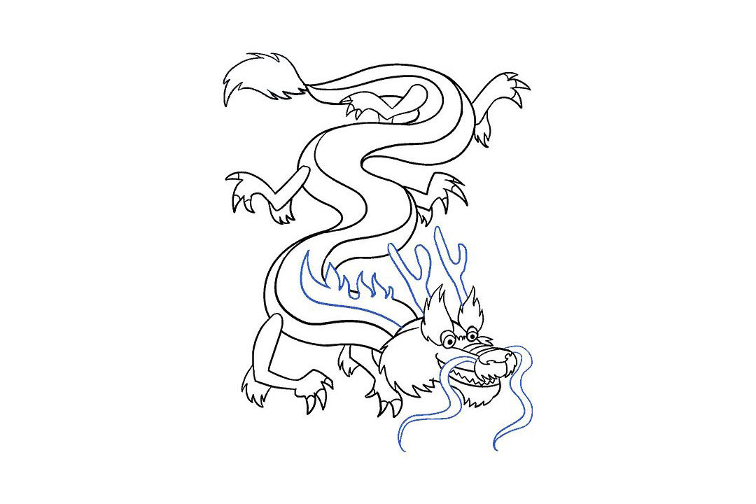 如何画腾飞的中国龙简笔画