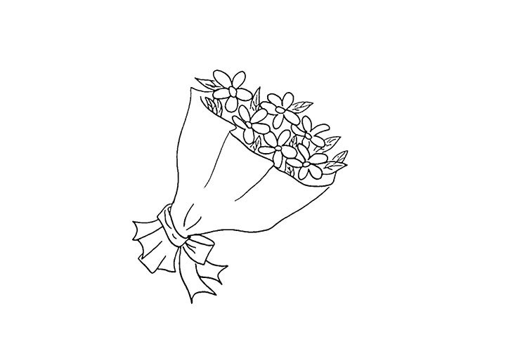 一束花简笔画画法详解