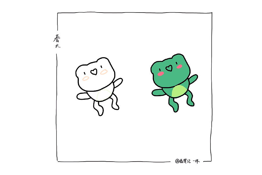 一组春天素材简笔画
